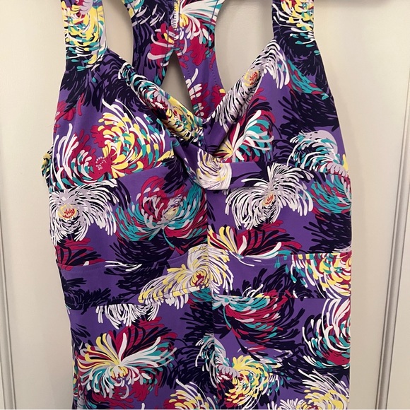 Garnet Hill Zinni floral twist front dress - Picture 8 of 8